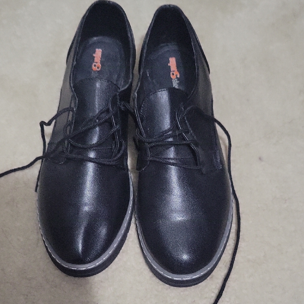 Black Leather Women's Shoes